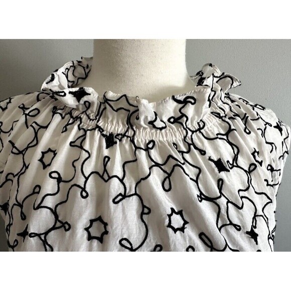 🔥HP🔥NWT Rebecca Taylor Floral Embroidered Sleeveless Silk Blend Sleeveless Top - Picture 5 of 10